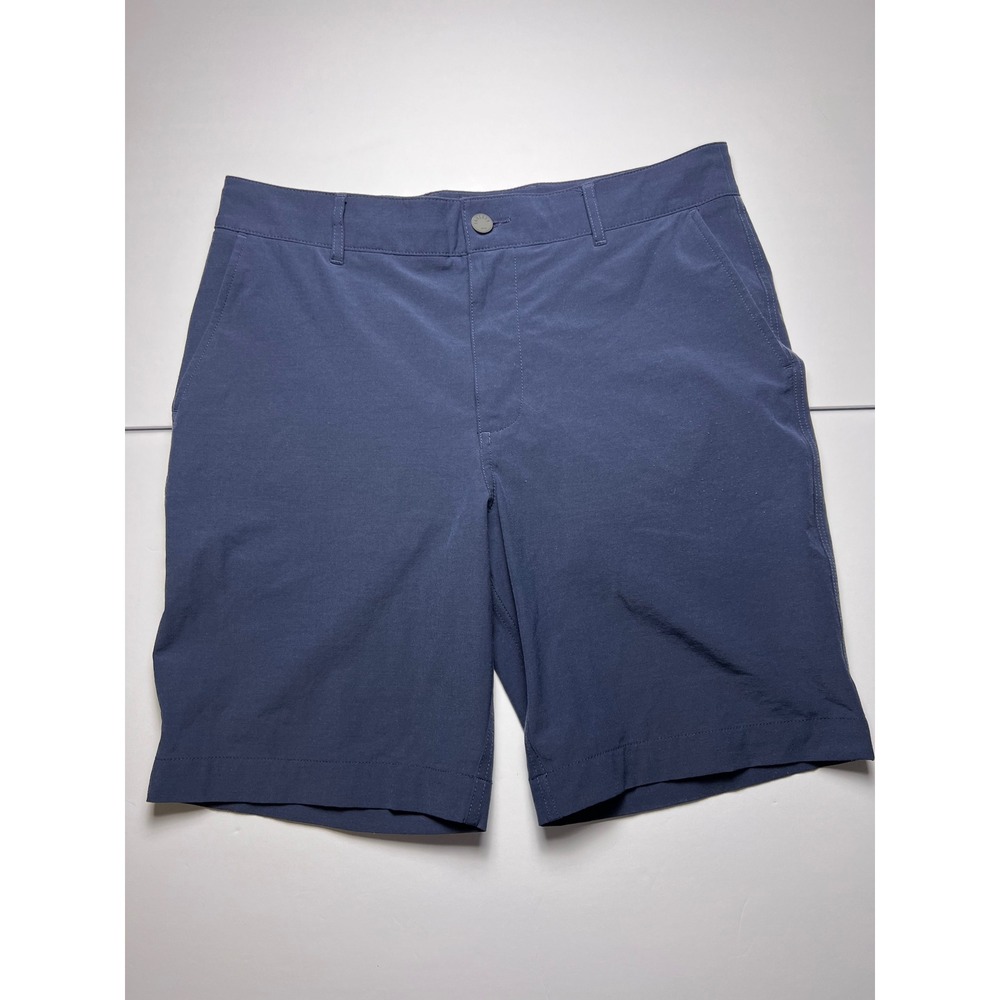 Faherty All Day Shorts Mens 32 Navy Blue Hybrid Performance Stretch 0843